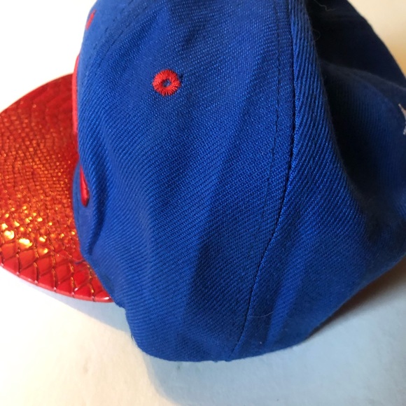 New League Snap Back Hat Glossy Lid American Flag - Picture 11 of 12